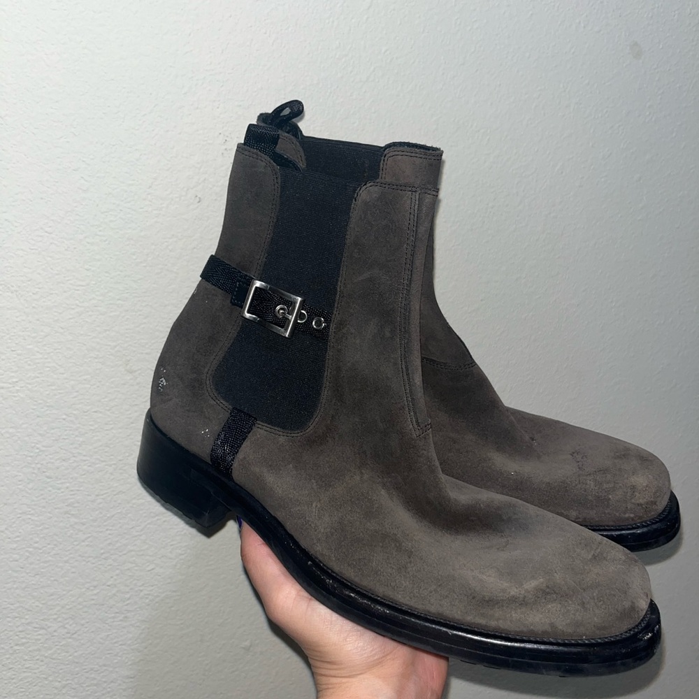 Prada Suede Ankle Boots with Buckle | Size 38 | Made in Italy